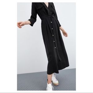 Zara Long Belted Dress